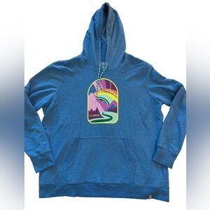 L.L. Bean Blue Cozy Camp Graphic Hoodie